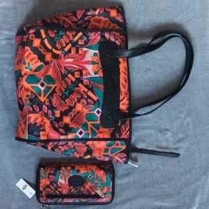 Fossil Tote Bag with Matching Wallet